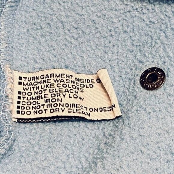 Ecko UNLTD Men's Full Zip X-Large Baby Blue Navy Rhino Logo Mock Neck Fleece GUC - Picture 13 of 15